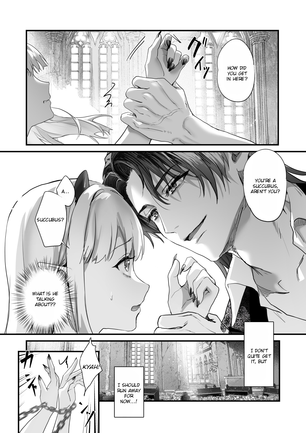 Hentai Manga Comic-A mysterious exorcist falls in love with a reincarnated succubus and risks his life-Read-5